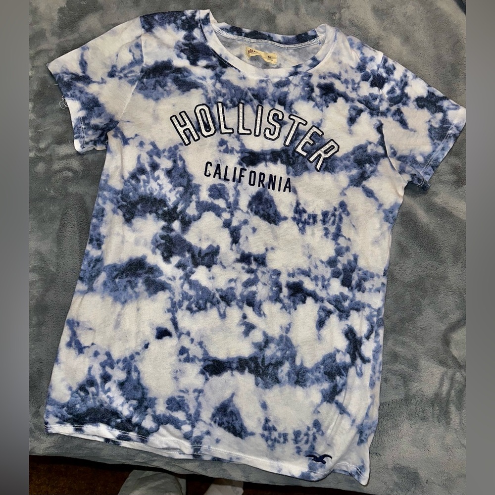 Women's White Tee with Marble tie dye